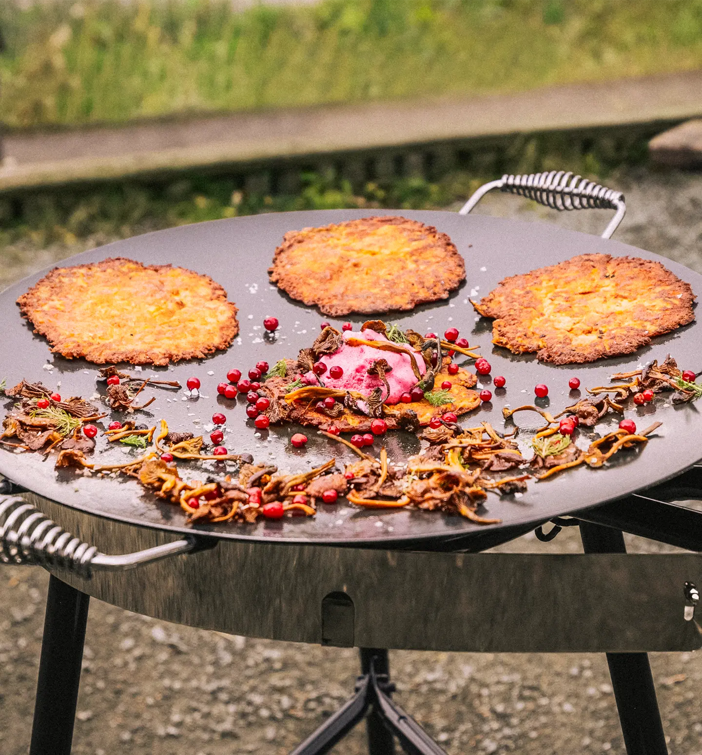Traktør-stekehelle med gassbrenner ø58cm Sort  - Miljøbilde Merkevare - 8 Ekstra utsnitt av Traktør-stekehelle med gassbrenner ø58cm Sort (produktet) i brukssituasjon