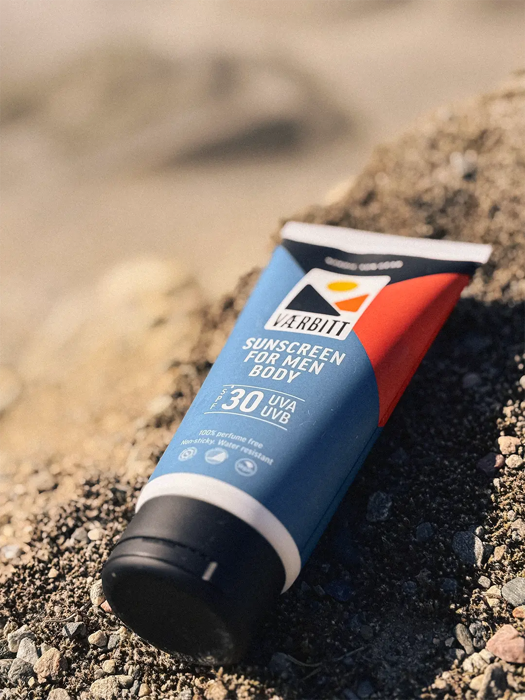 Ekstra utsnitt av Solkrem for menn Kropp Faktor SPF30 200ml (produktet) i brukssituasjon