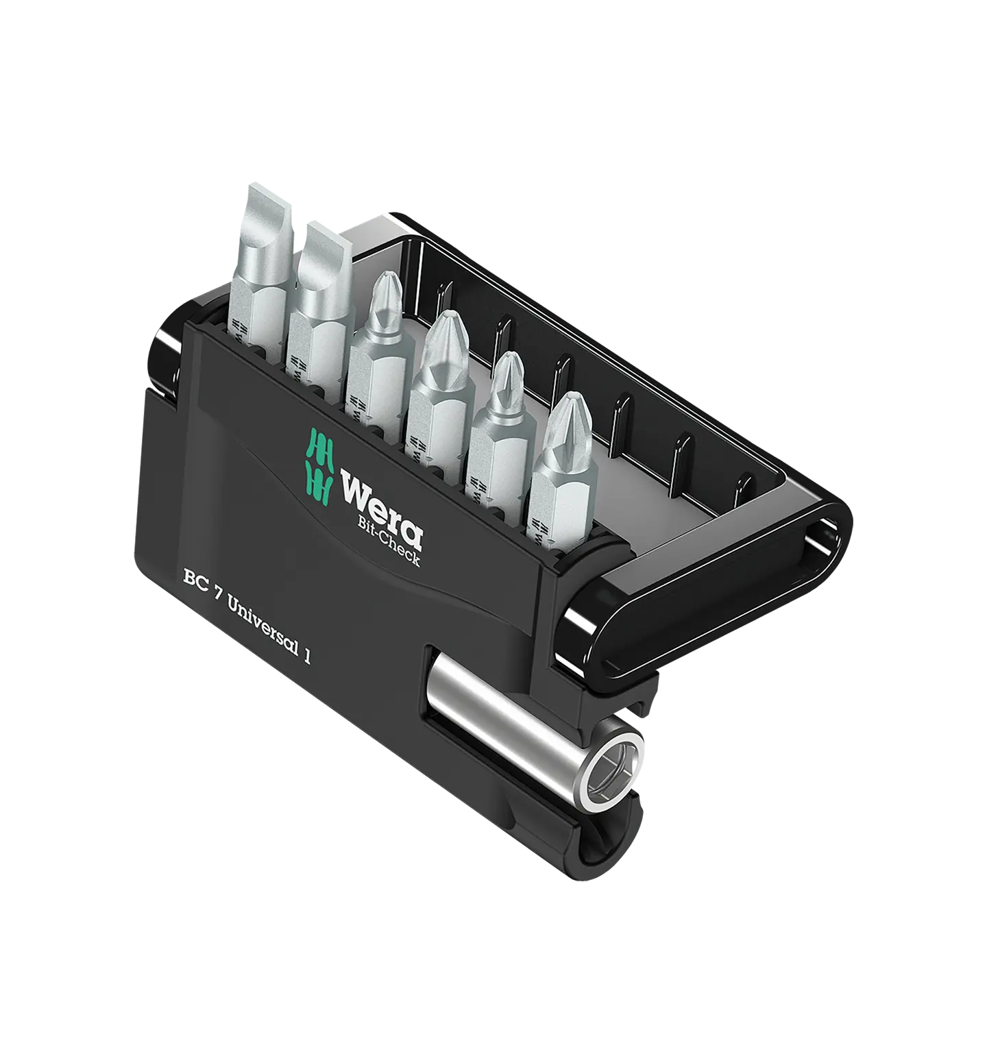 Fullt utsnitt av Bit-Check 7 Universal 1 Bitssett 7 bits (produktet) fremstilt på en transparent bakgrunn