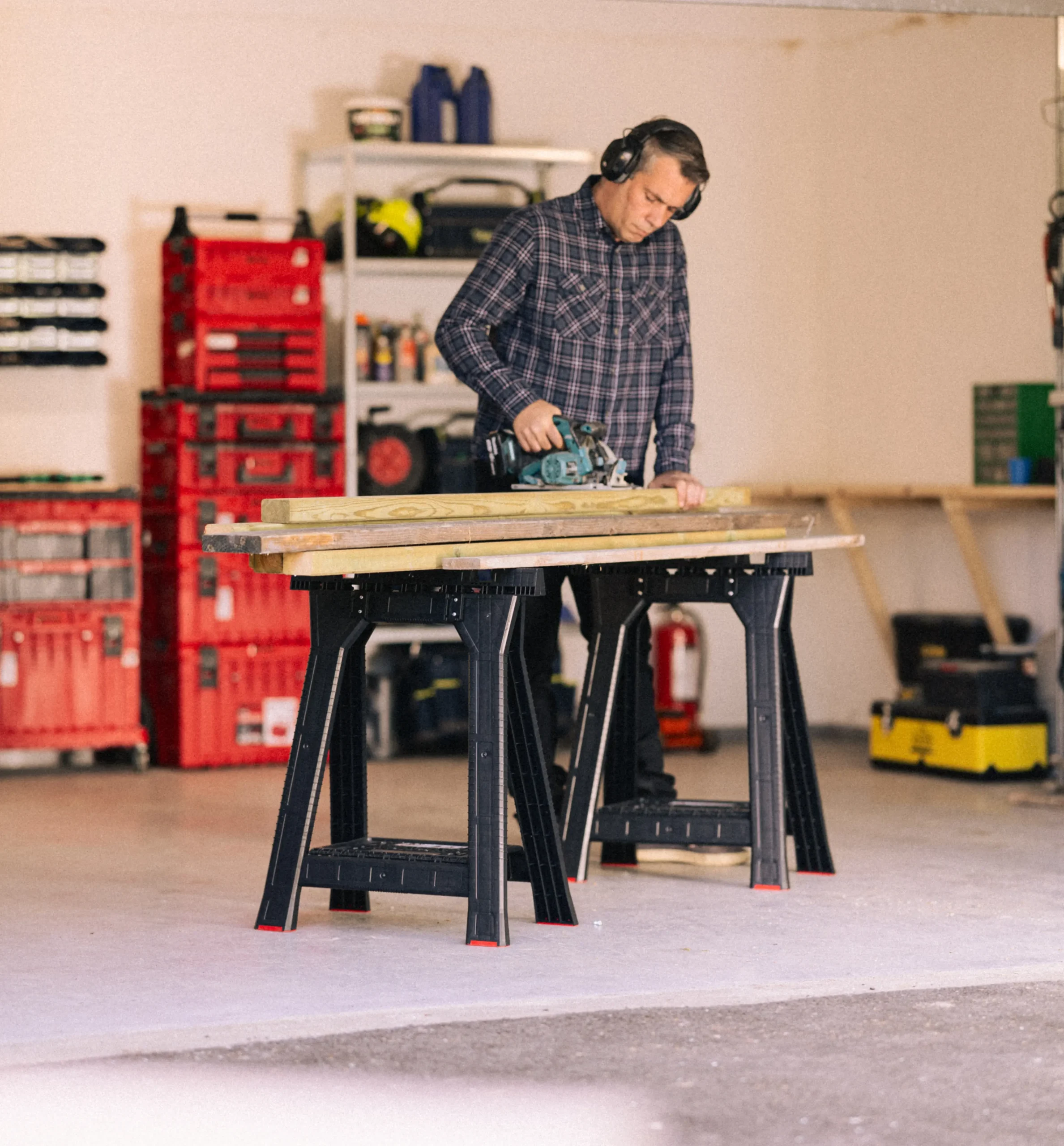 Ekstra utsnitt av Sagbukk 2stk (produktet) i brukssituasjon