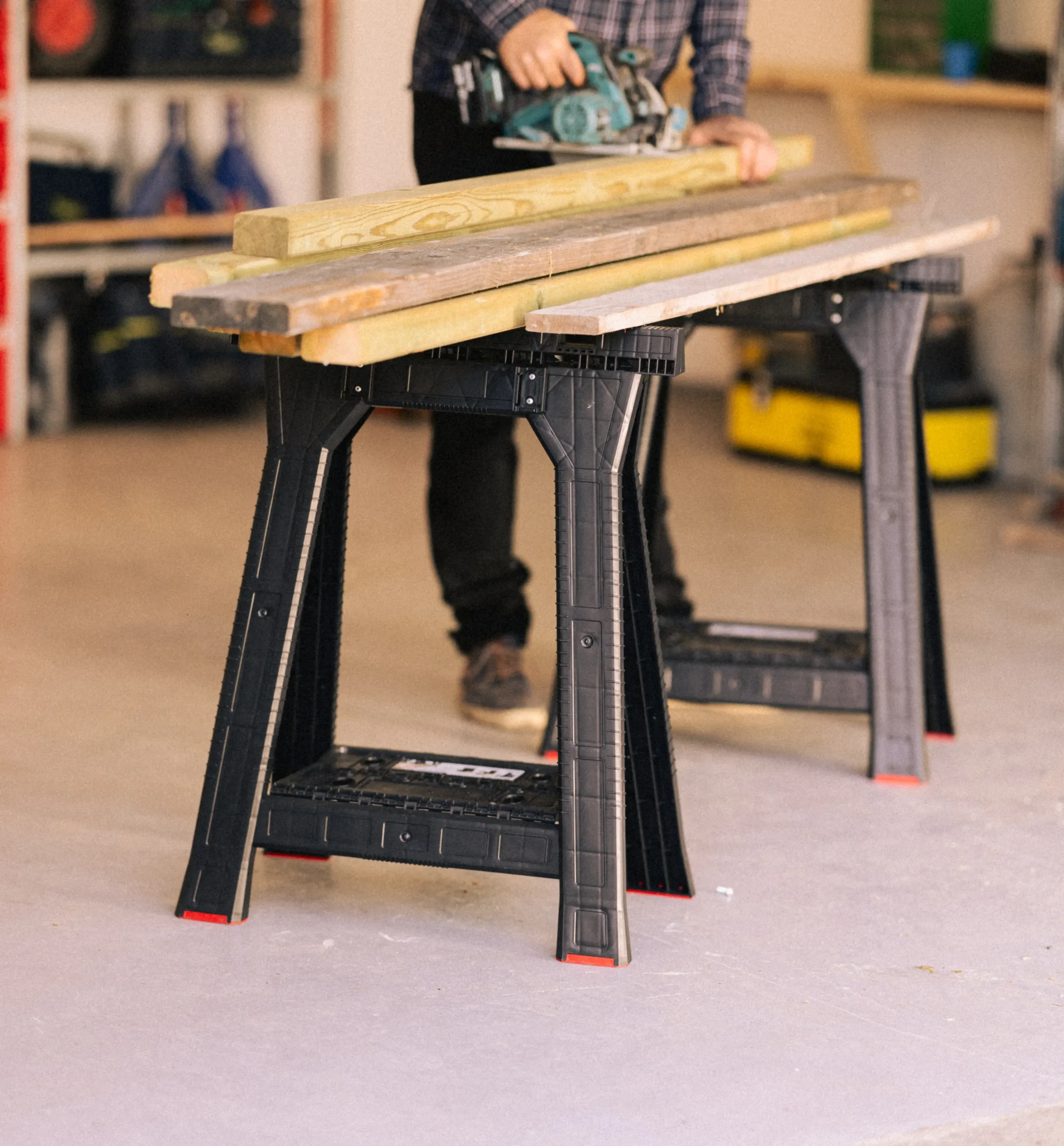 Ekstra utsnitt av Sagbukk 2stk (produktet) i brukssituasjon