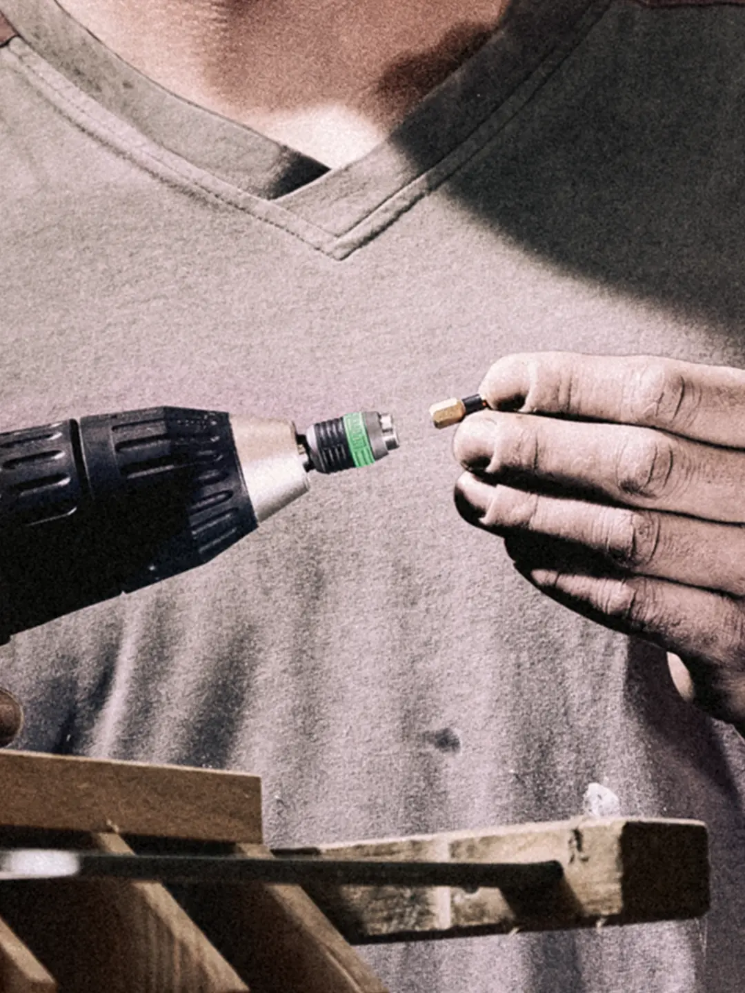 Ekstra utsnitt av 887/4 RR Rapidaptor Universal Bitsholder m/magnet (produktet) i brukssituasjon